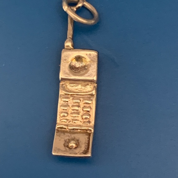 .925 Cell Phone Sterling Silver Jewelry Charm #phone #gadget - Picture 6 of 6